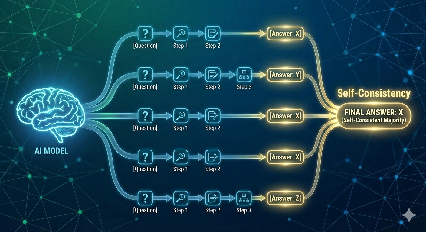 Why is Self-Consistency one of the more advanced prompting techniques?